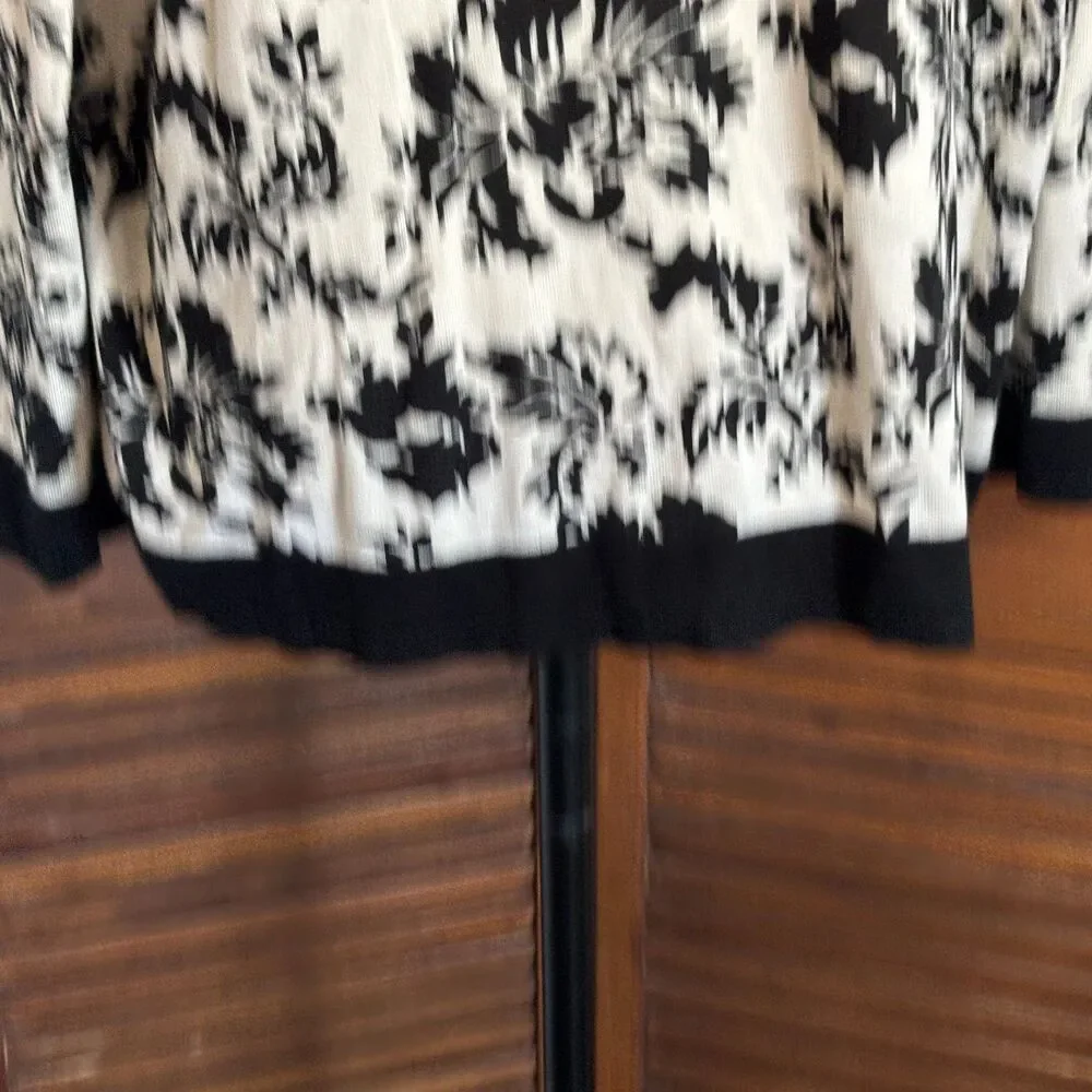 Marled Sequin Trim Front Button Up Cardigan Sweater Old Money Chic Plus Size 2X
